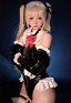Dead or Alive Xtreme: Venus Vacation Marie Rose Cosplay Costume Gothic Bodysuit and Thigh Socks with Headdress