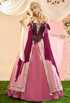 Premium Ver Sleeping Beauty Princess Aurora Cosplay Costume Dress with Ribbon and Choker Premium Ver Sleeping Beauty Princess Aurora Cosplay Costume Dress with Ribbon and Choker