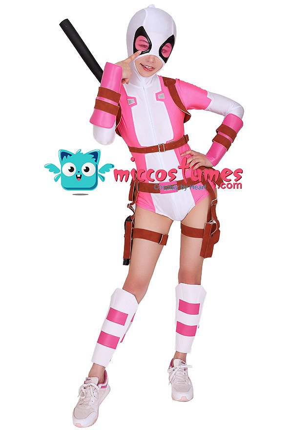 Superhéroe Traje de Licra Spandex con Cinturón Inspirado por GwenPool Gwendolyn Gwen Poole Orden