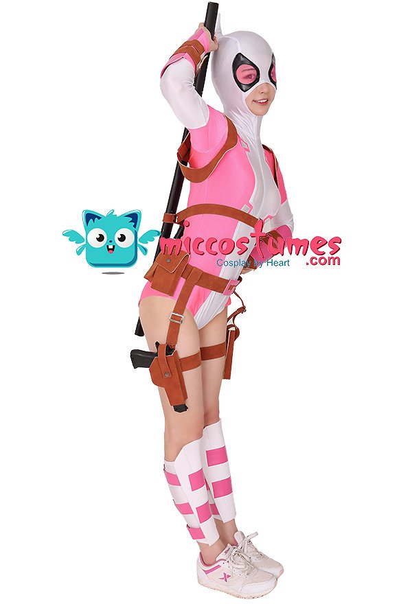 Superhéroe Traje de Licra Spandex con Cinturón Inspirado por GwenPool Gwendolyn Gwen Poole Orden