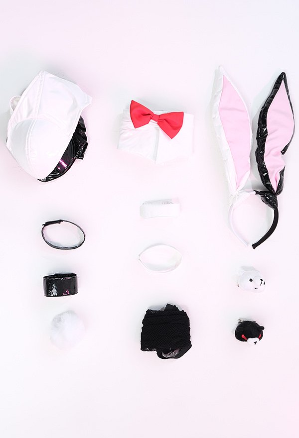 DGRP Lapin Fille Costume de Cosplay Combinaison et Bas Résille avec Bandeau et Poignets DGRP Lapin Fille Costume de Cosplay Combinaison et Bas Résille avec Bandeau et Poignets