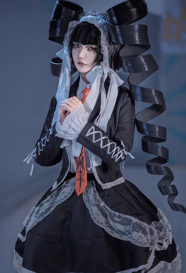 Danganronpa Yasuhiro Taeko Gothic Cosplay Kostüm Hemdjacke mit Rock Krawatte