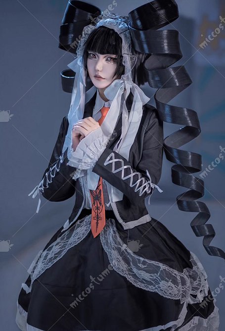 Danganronpa Yasuhiro Taeko Gothic Cosplay Kostüm Hemdjacke mit Rock Krawatte