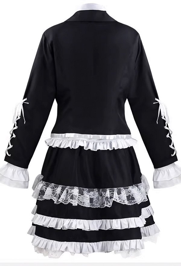 Danganronpa Yasuhiro Taeko Gothic Cosplay Costume Shirt Jacket with Skirt and Tie