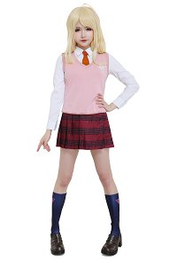 Danganronpa V3: Killing Harmony Akamatsu Kaede Cosplay Costume School Uniform with Sweater Vest