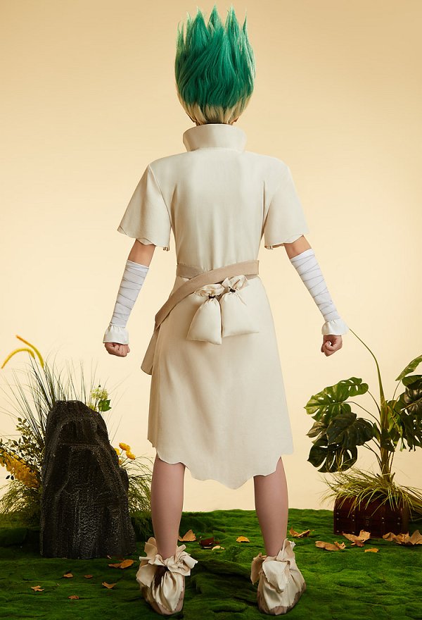 Doctor STONE Senkuu Cosplay Vestido de Traje con Puños Cinturón Doctor STONE Senkuu Cosplay Vestido de Traje con Puños Cinturón