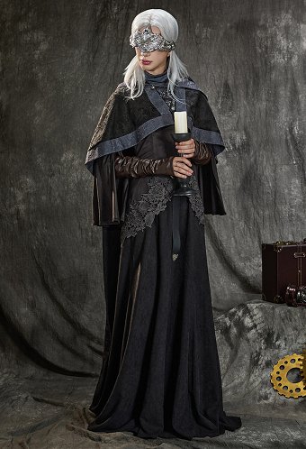 Dark Souls Fire Keeper Cosplay Vestido con capa y guantes