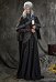 Dark Souls Fire Keeper Cosplay Kostüm Braun Schwarzes Kleid mit Umhang und Handschuhen