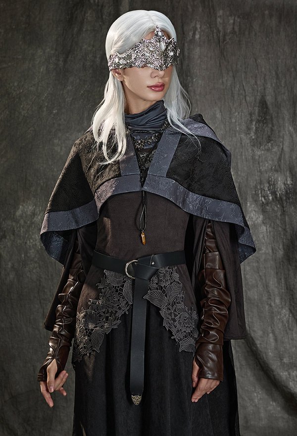 Dark Souls Fire Keeper Cosplay Vestido con capa y guantes
