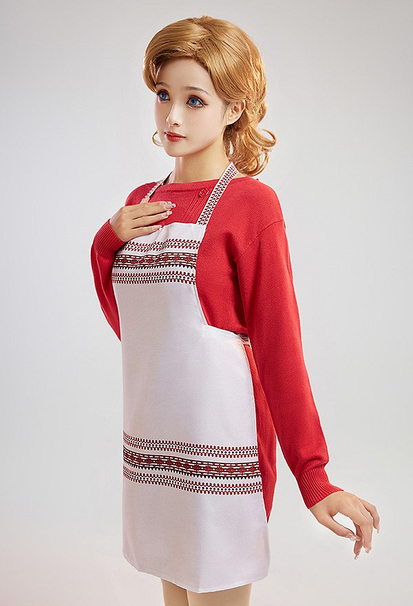 Doctor Who Clara Oswald Cosplay Costume Apron of Clara Kitchen Chef Lace-up Apron