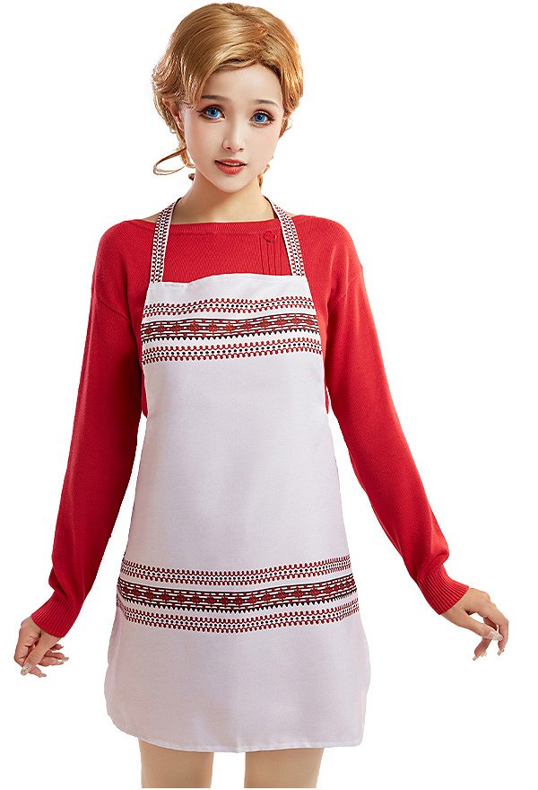 Doctor Who Clara Oswald Cosplay Costume Apron of Clara Kitchen Chef Lace-up Apron