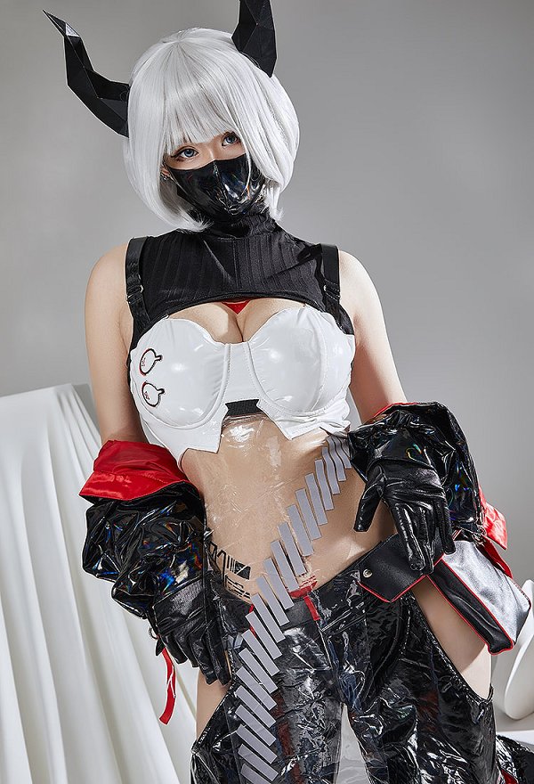 Miccostumes x Mobbunny x Echanis Enicha ThermoALTER Cyberpunk Dragon Girl Costume Lingerie Set Top and Pants with Tail