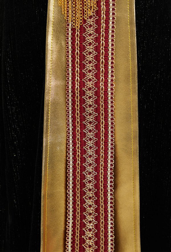 Halloween Cléopâtre Costume Robe de reine égyptienne avec ceinture et diadème
