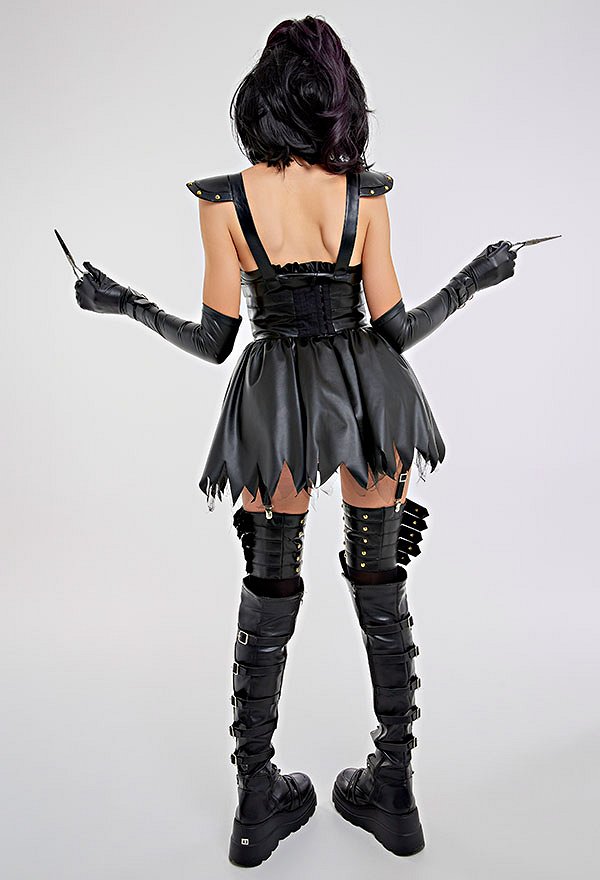 Edward Scissorhands Edward Cosplay Costume Female Horror Gothic Dress for Halloween Edward Scissorhands Edward Cosplay Costume Female Horror Gothic Dress for Halloween