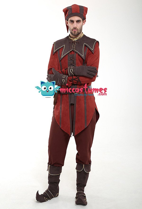 The Elder Scrolls V: Skyrim Costume de Cosplay Dark Brotherhood Keeper Cicero The Elder Scrolls V: Skyrim Costume de Cosplay Dark Brotherhood Keeper Cicero