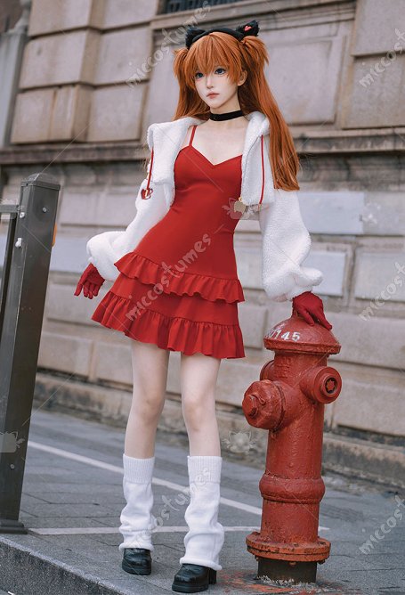Asuka Langley Soryu Cosplay de Invierno