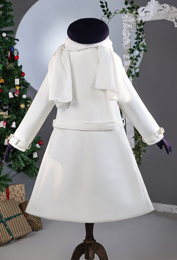Ayanami Rei Cosplay de invierno Vestido con chaqueta y bufanda
