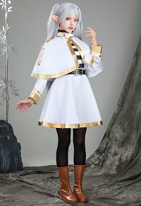 Friren: Beyond Journey's End Friren Cosplay Costume Dress and Cloak with Belt and Elf Ears