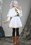 Friren Disfraz de cosplay vestido y capa con cinturón y orejas de elfo