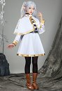 Friren Disfraz de cosplay vestido y capa con cinturón y orejas de elfo