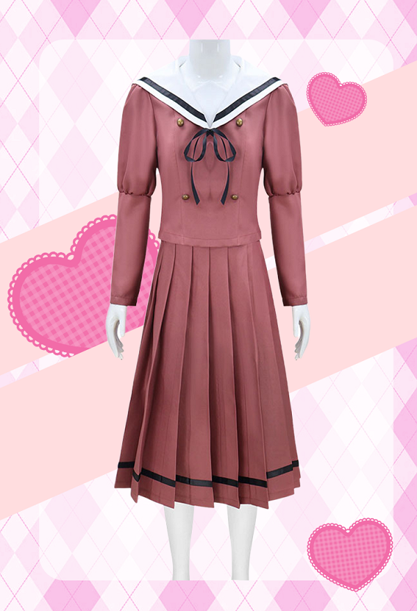 The Fragrant Flower Blooms with Dignity Kaoruko Waguri Cosplay Kostüm JK Uniform Oberteil Rock mit Band