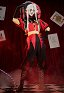 Costume de cosplay Pierrot Freak Circus costume de clown rouge comprenant une doublure une veste un pantalon et un masque