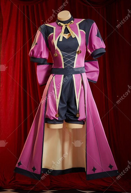 The Freak Circus Columbina Costume de Cosplay Robe et Short Assortis avec Chapeau et Gants