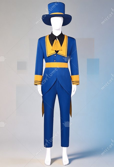 The Freak Circus Ticket Taker Costume Cosplay avec Chemise et Queue-de-pie Pantalon et Chapeau