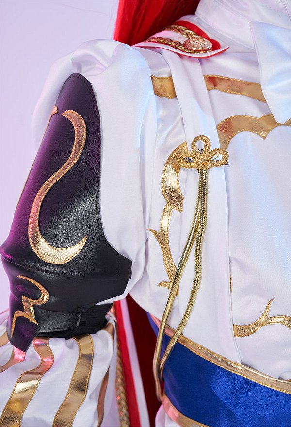 FE Heroine the Dragon Child Cosplay Costume Top and Skort with Cape and Gloves