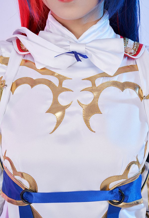 FE Heroine the Dragon Child Cosplay Costume Top and Skort with Cape and Gloves