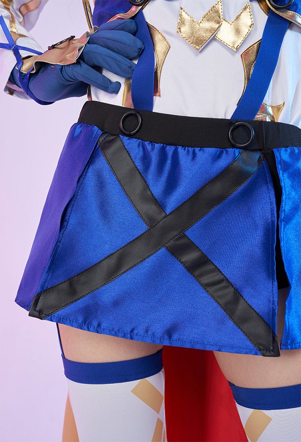 FE Heroine the Dragon Child Cosplay Costume Top and Skort with Cape and Gloves