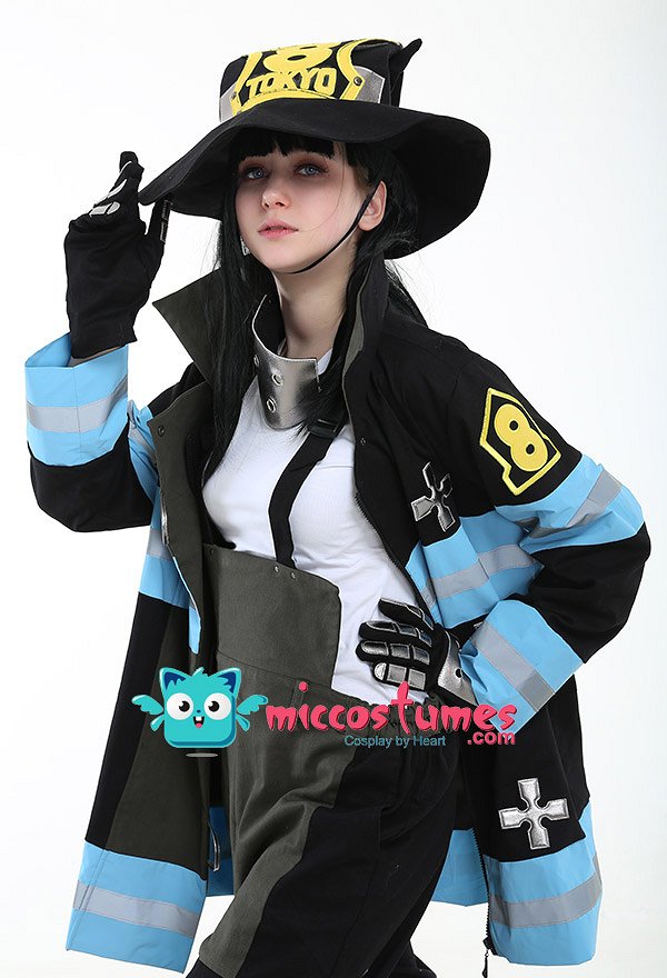 Fire Force Shinra Kusakabe Arthur Boyle Maki Tamaki Fire Soldier Uniform Cosplay Costume for Women and Men