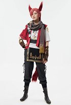 FF XIV Costume de Cosplay G'raha Tia Tenue Décontractée Unisexe Chemise et Pantalon avec Veste et Gants FF XIV Costume de Cosplay G'raha Tia Tenue Décontractée Unisexe Chemise et Pantalon avec Veste et Gants