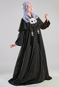 FF XIV Ancient Emet-Selch Hythlodaeus Cosplay Costume Black Robe