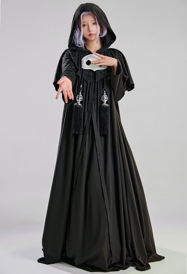 FF XIV Costume de Cosplay Venat Hydaelyn Ascian Emet-Selch Hythlodaeus Cape et Masque