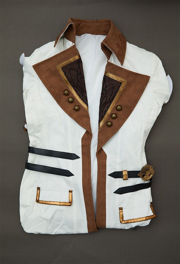 FF Field Commander Cosplay Costume Sweater and Pants with Long Coat and Gloves