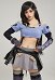 FF Tife Disfraz de Cosplay El Chaleco y la Blusa se Combinan con Una Falda Corta y Mangas de Brazo