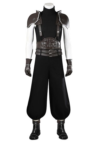 FF Zack Cosplay Costume Tank Top and Long Pants with Shoulder Pads and Gloves