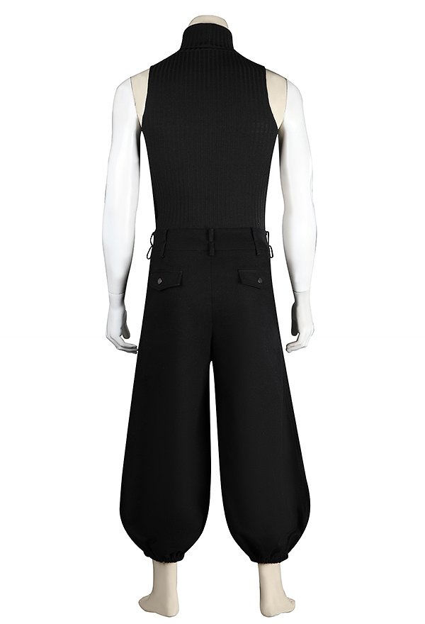 FF Zack Cosplay Disfraz Camiseta sin mangas y pantalones largos con hombreras y guantes FF Zack Cosplay Disfraz Camiseta sin mangas y pantalones largos con hombreras y guantes