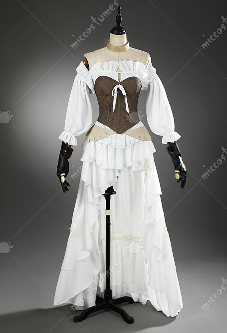 FF Cosplay Costume Robe et Top avec Bas et Chapeau