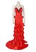 FF Aeris Cosplay Disfraz Vestido Rojo con Collar y Pulsera