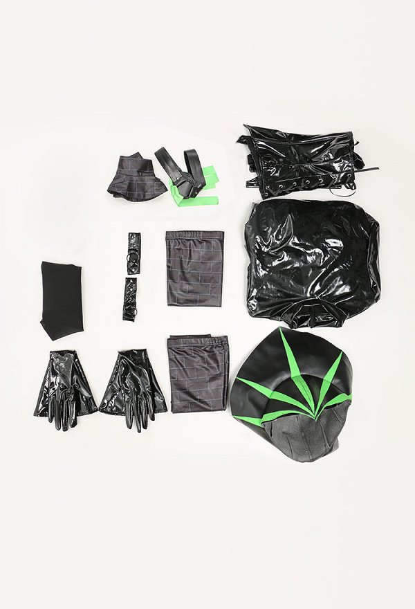 FGO Cosplay Costume Shiny Bodysuit and Hat with Gloves and Socks FGO Cosplay Costume Shiny Bodysuit and Hat with Gloves and Socks