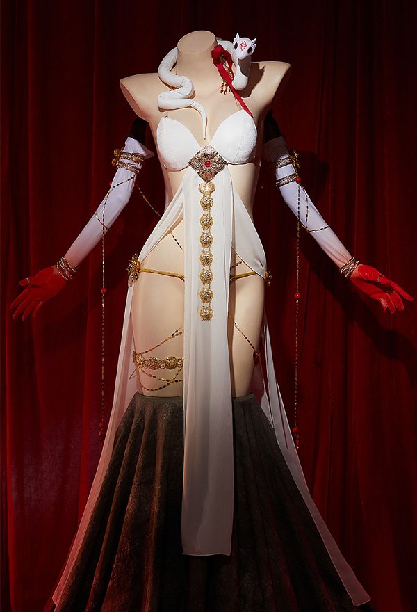 FGO Durga Cosplay Costume Sexy Top and Panty Set with Gloves and Waist Chain FGO Durga Cosplay Costume Sexy Top and Panty Set with Gloves and Waist Chain