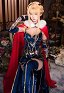 FGO Saber Altria Cosplay Costume Dress with Cape and Crown