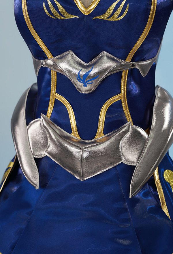 FGO Saber Altria Cosplay Costume Dress with Cape and Crown FGO Saber Altria Cosplay Costume Dress with Cape and Crown
