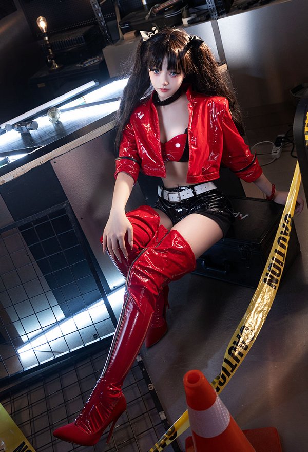 FSN Rin Racing Suit Cosplay Costume Bra and Shorts with Jacket and Socks