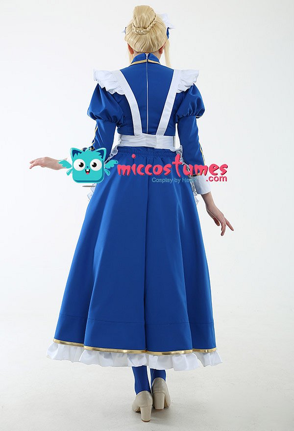 Fate Grand Order Artoria Pendragon Lancer Maid Cosplay Costume Dress with Katyusha