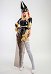 Falslander Hemet Nethel Neco Figma Cosplay Costume Bodysuit and Vest with Thigh Socks and Mask