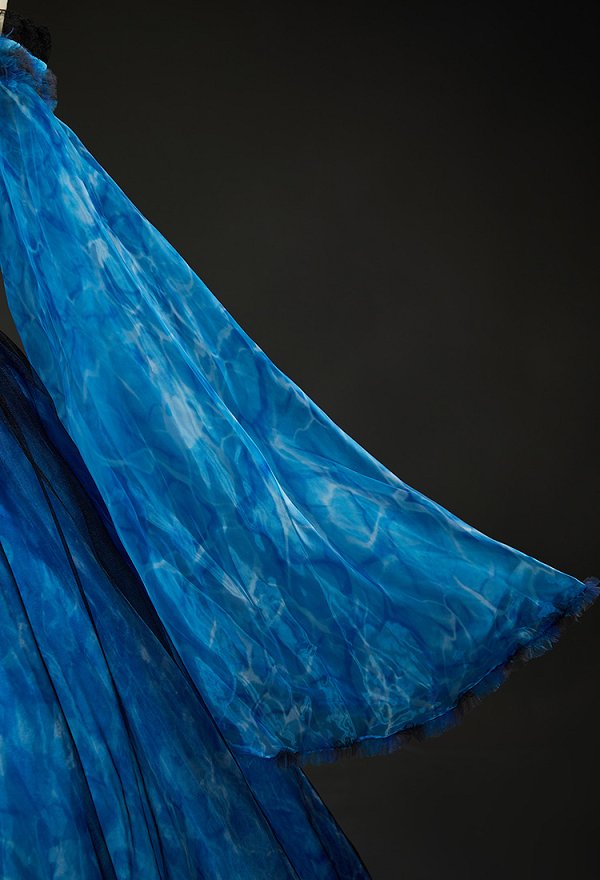 Frankenstein Elizabeth Cosplay Costume Blue Long Dress