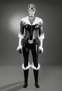 Fortnite Black Cat Cosplay Costume Jumpsuit with Gloves Belt